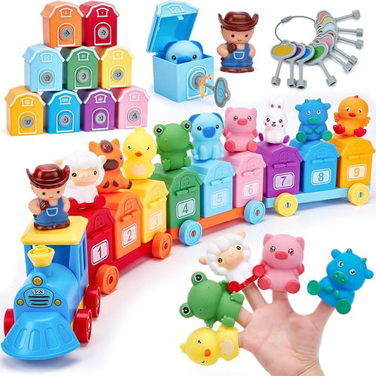 Sakerplus® Toddler Montessori Farm Learning Train Set