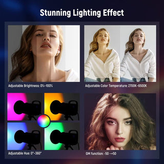 Sakerplus Portable RGB Studio Lighting for Vlogs