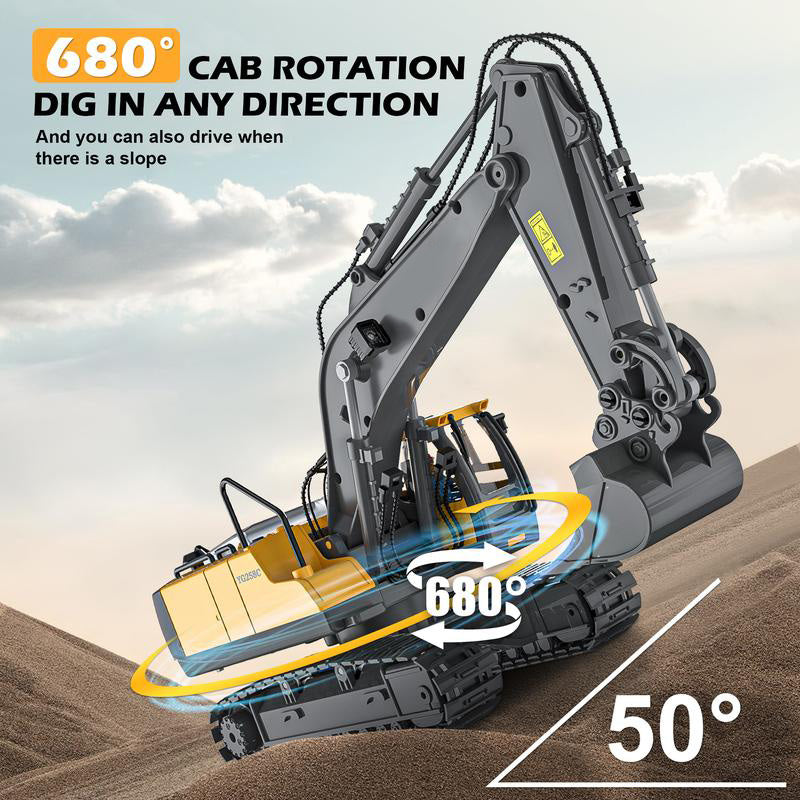 Sakerplus 9-Channel RC Metal Bulldozer