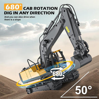 Sakerplus 9-Channel RC Metal Bulldozer