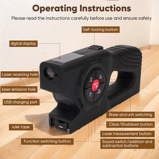 Sakerplus 3-in-1 Digital Tape Measure