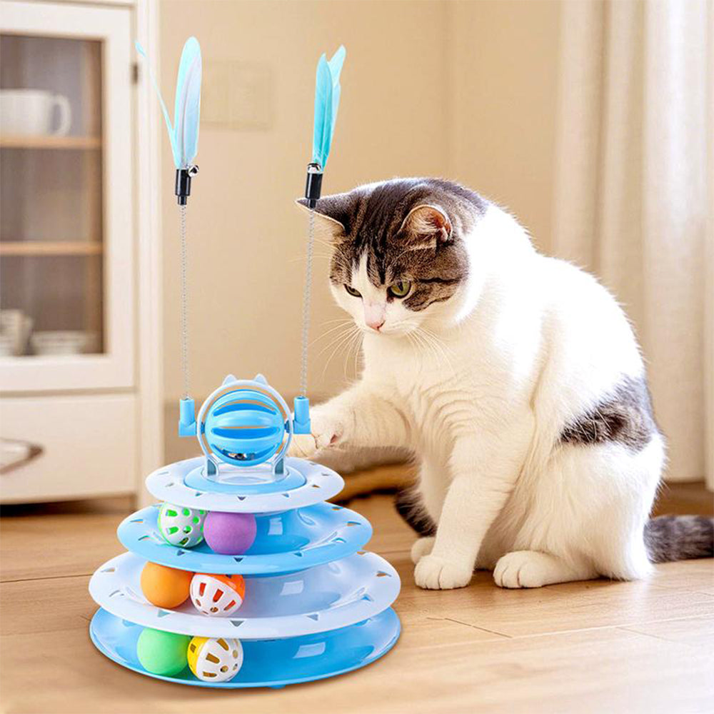 Sakerplus® Cat Toy 4-Level Interactive Roller