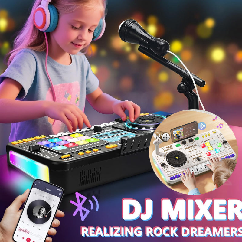 Sakerplus® Kids DJ Mixer Table With Microphone