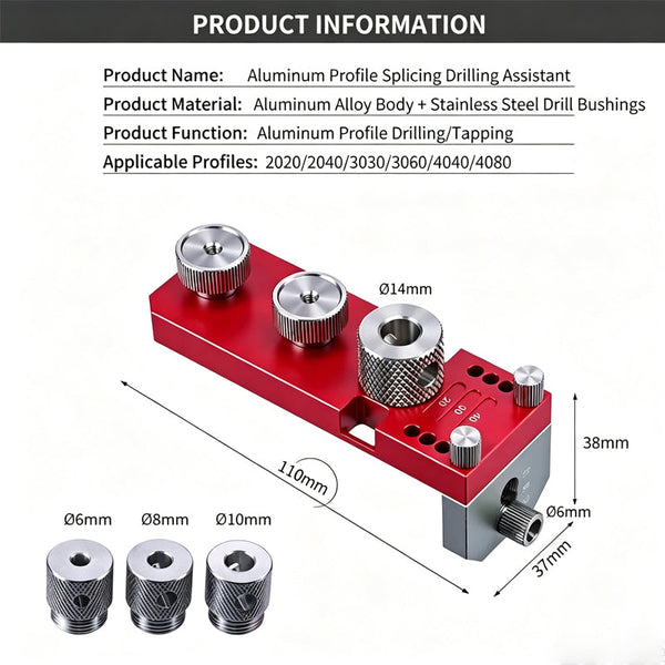Sakerplus® Aluminum Profile Drilling Tapping Jig