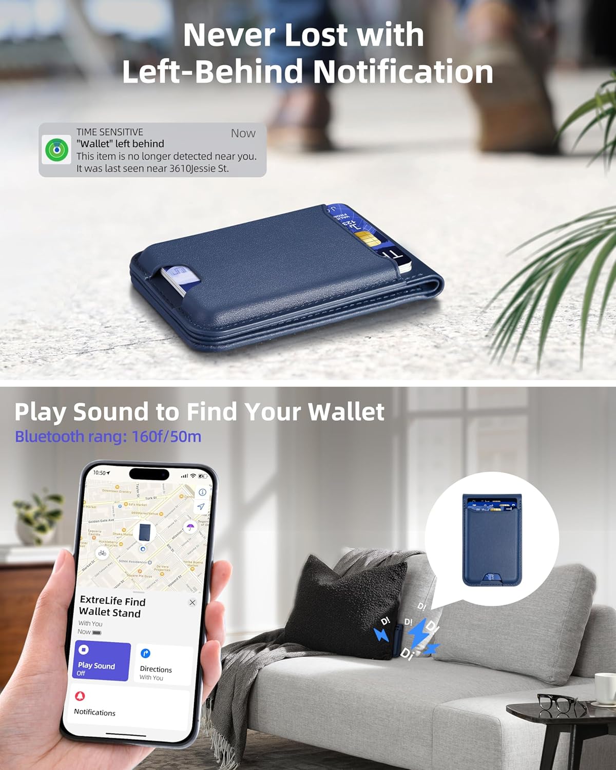 Sakerplus Magnetic Wallet With Adjustable Stand