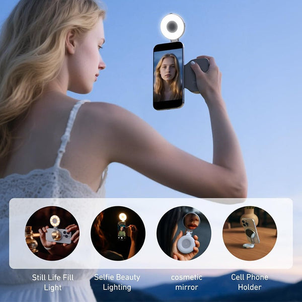 Sakerplus® Fun Shot Magnetic Grip & Magnetic Selfie Light
