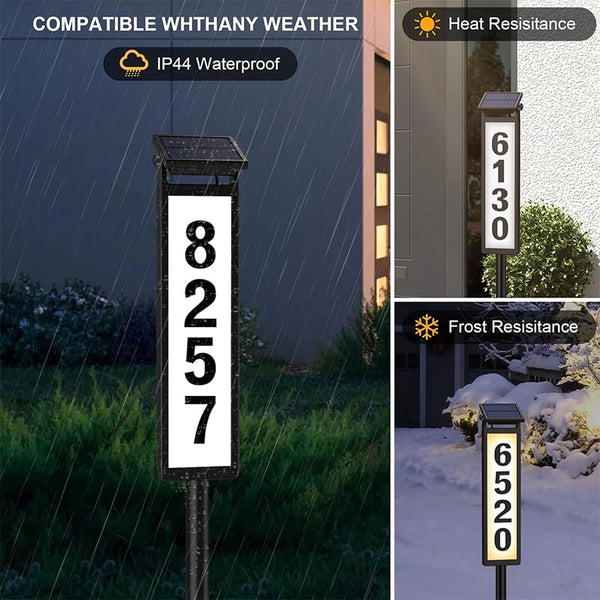 Sakerplus® Solar LED House Address Sign