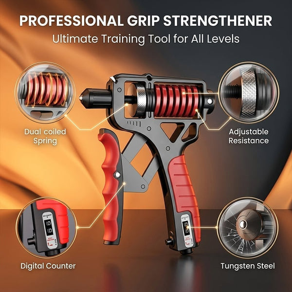 Sakerplus® Adjustable Digital Counter Hand Grip Strengthener