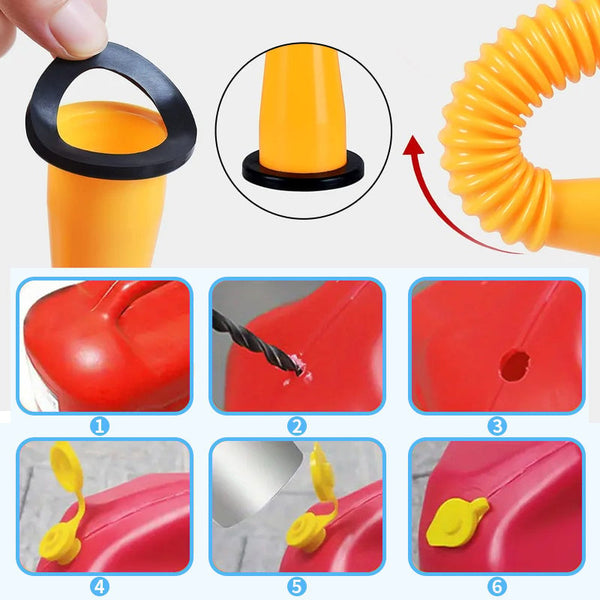 Sakerplus® Gas Can Spout Replacement With Anti-Spill Flexible Nozzle