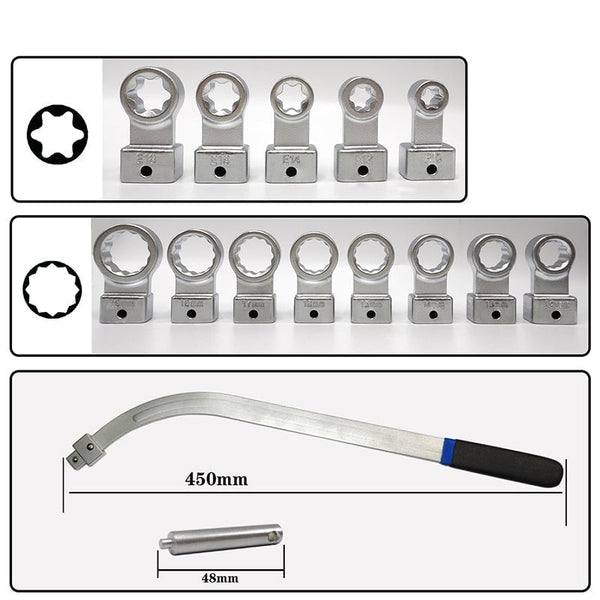 Sakerplus® 15Pcs Universal Belt Tensioner Pulley Tool Kit