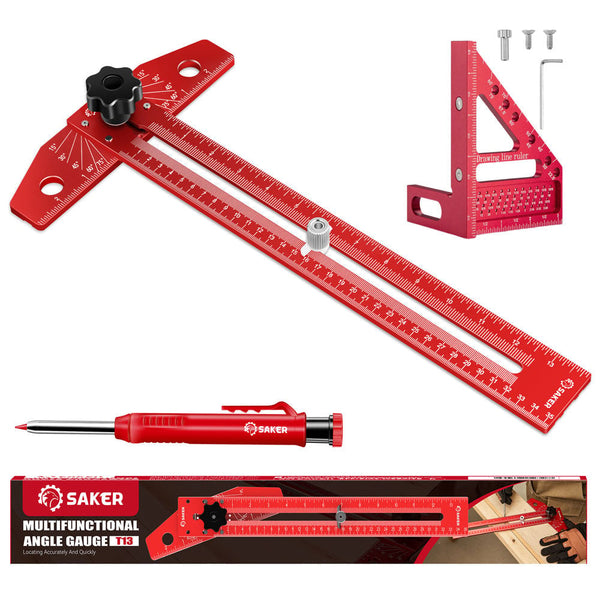 Sakerplus® Woodworking Scriber Marking Line Ruler