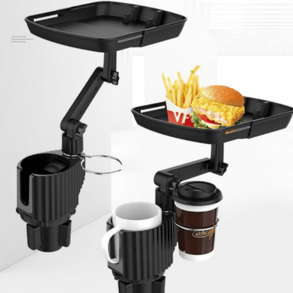 Sakerplus® Universal 360° Swivel Car Cup Holder Tray