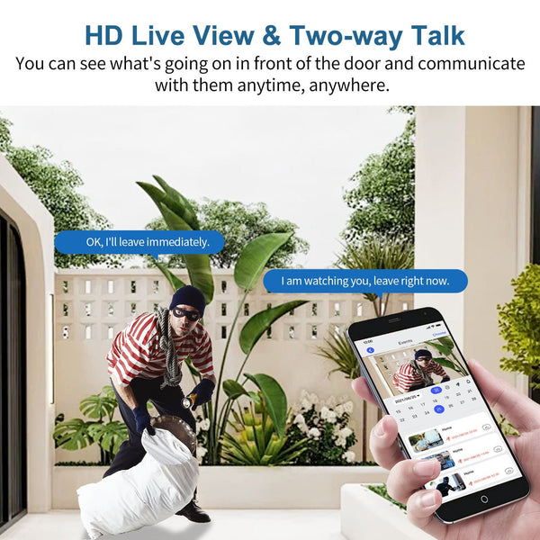 Sakerplus® 1080P Wireless Doorbell Video Camera