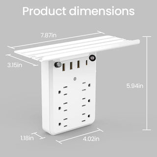 Sakerplus® Multi-plug outlet with night light