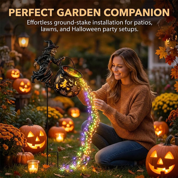 Sakerplus® Halloween Witch Cauldron Garden Light