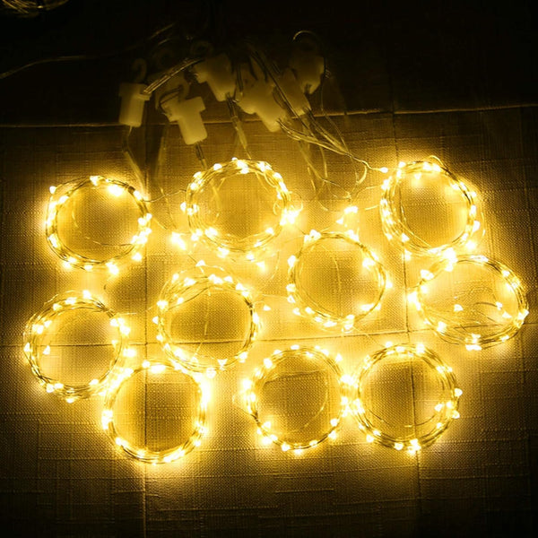 Sakerplus® LED Copper String Curtain Lights with USB Remote