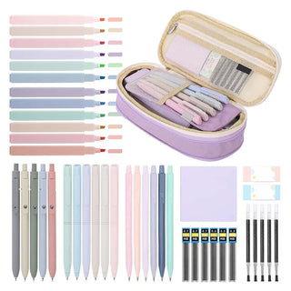 Sakerplus Cute Pink School Supplies Set