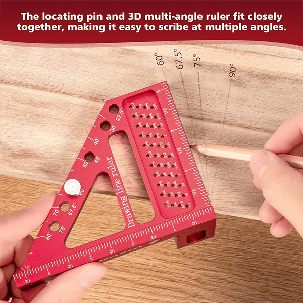 Sakerplus® Woodworking Scriber Marking Line Ruler