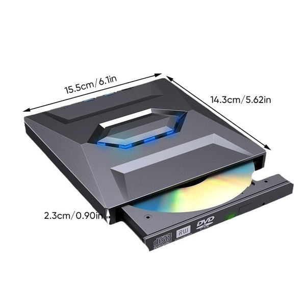 Sakerplus® 7-in-1 External USB DVD Drive & Blu-ray Player