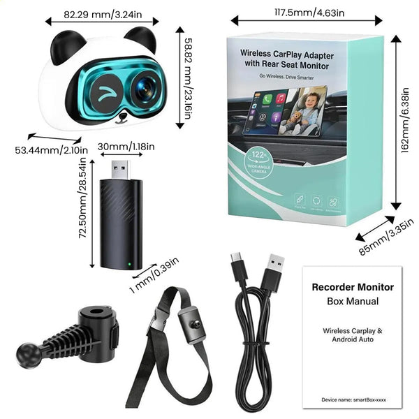 Sakerplus® Wireless CarPlay Rear Seat Camera