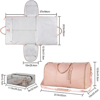 Sakerplus® Convertible Garment Duffel Travel Suit Bag