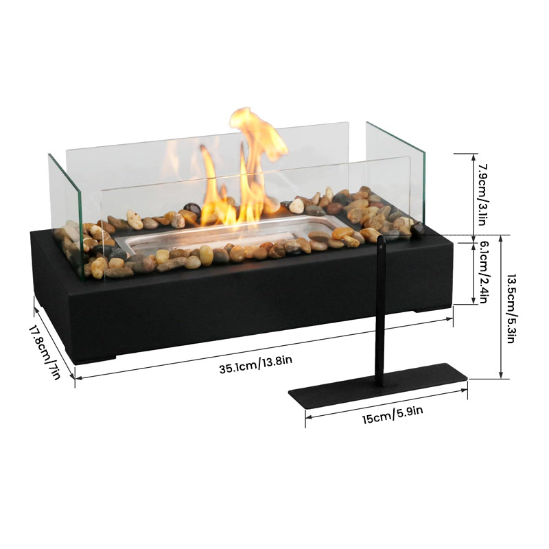 Sakerplus Tabletop Alcohol Fireplace Lamp