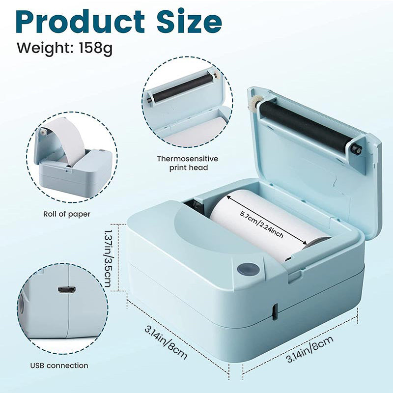 Sakerplus® Portable Mini Thermal Photo Printer