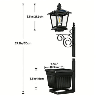 Sakerplus® Solar Planter Lamp Post Light
