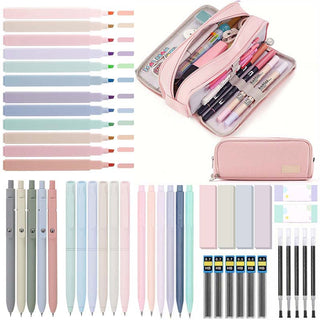 Sakerplus Cute Pink School Supplies Set