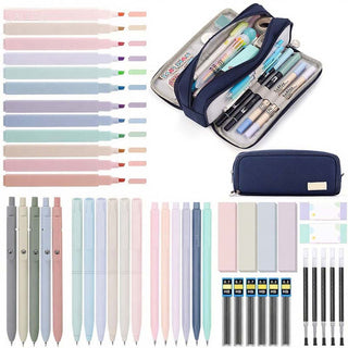 Sakerplus Cute Pink School Supplies Set