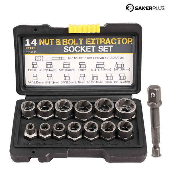 Sakerplus® Impact Bolt Nut Extractor Set