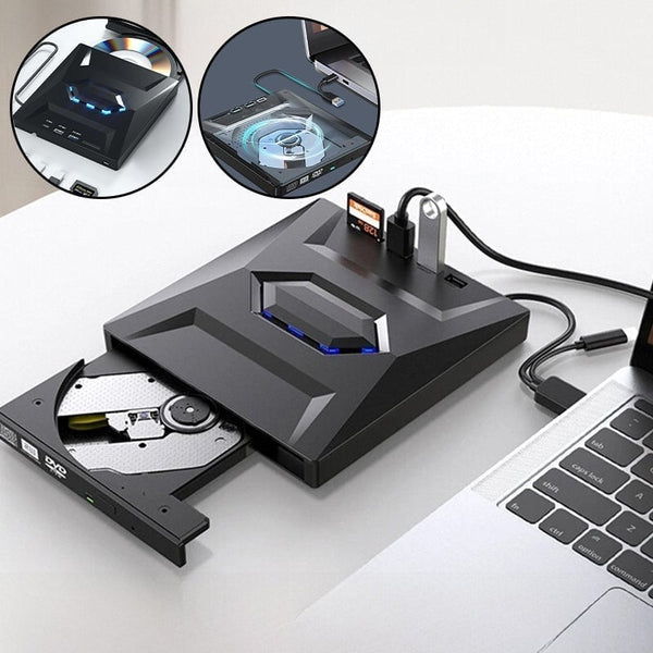 Sakerplus® 7-in-1 External USB DVD Drive & Blu-ray Player