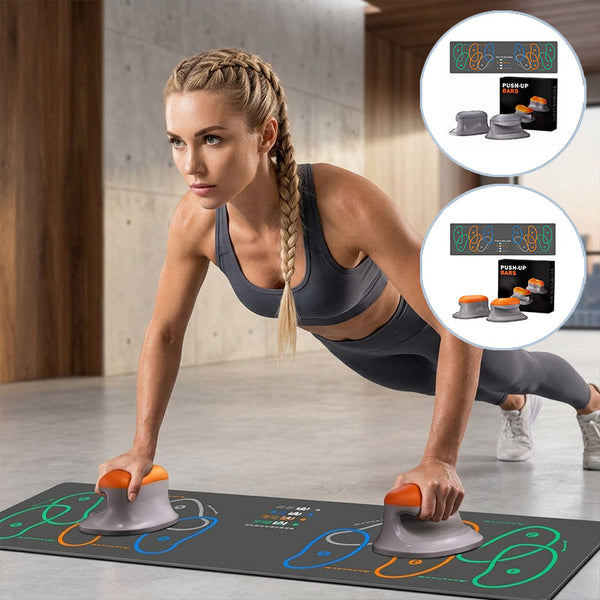 Sakerplus® Ergonomic Push Up Bars With Mat