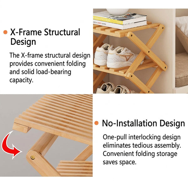 Sakerplus® Vertical Narrow Folding Shoe Storage Rack