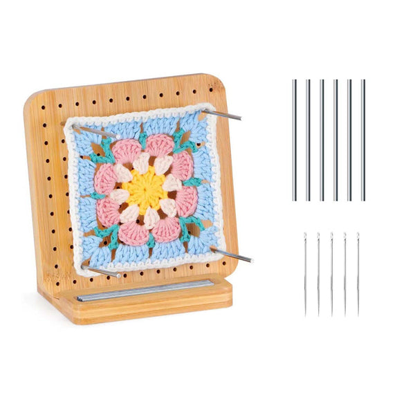 Sakerplus® Bamboo Crochet Blocking Board With Pins