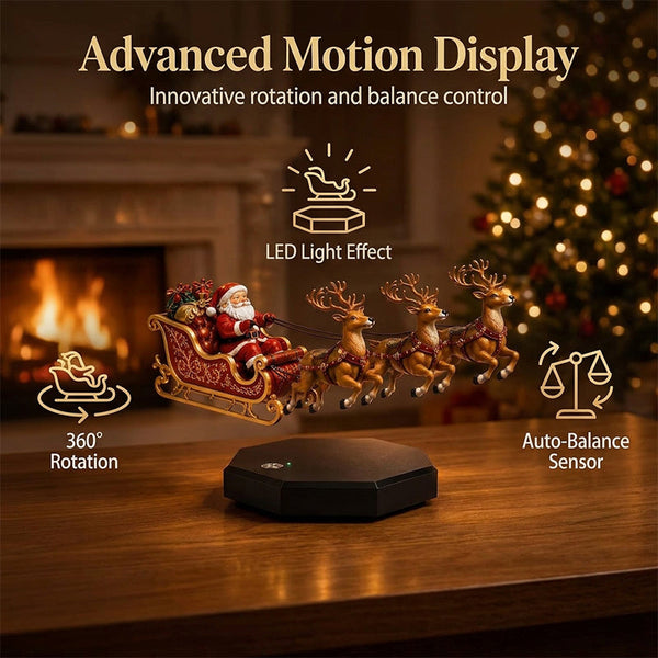 Sakerplus® Magnetic Floating Santa Sleigh Display