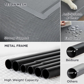 Sakerplus Detachable Mesh Pet Camping Bed