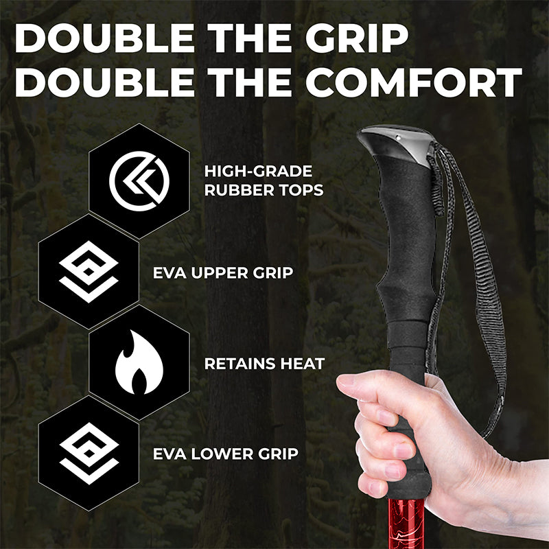Sakerplus Ultralight Folding Aluminum Trekking Poles