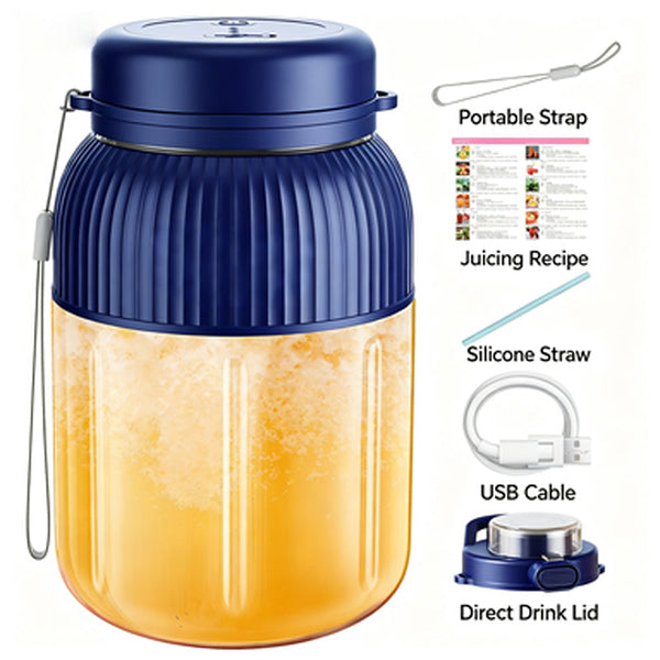 Sakerplus® Portable Wireless Blender Cup With Dual Lids