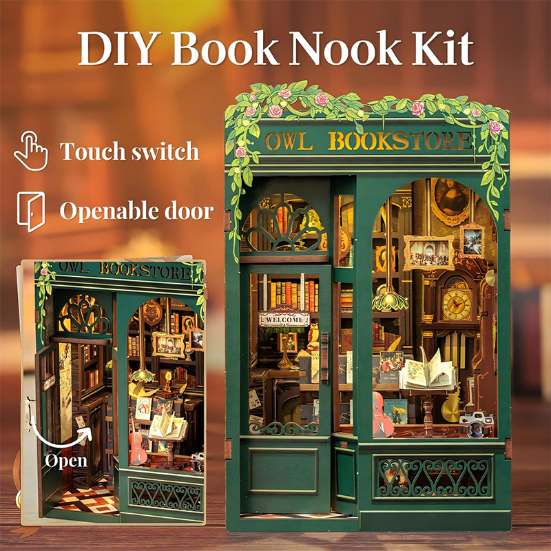 Sakerplus Mini Bookstore DIY Kit Decor
