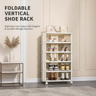 Sakerplus® Vertical Plastic Shoe Rack Organizer