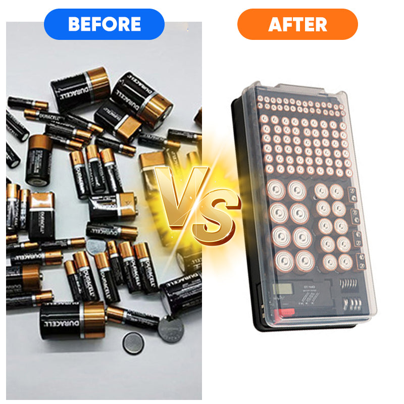 Sakerplus 116-Slot Battery Storage Box