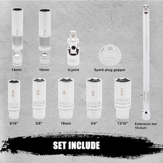 Sakerplus® Magnetic Spark Plug Socket Set