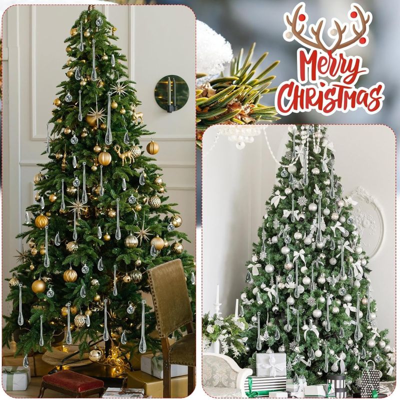 Sakerplus® Clear Acrylic Christmas Tree Ornaments