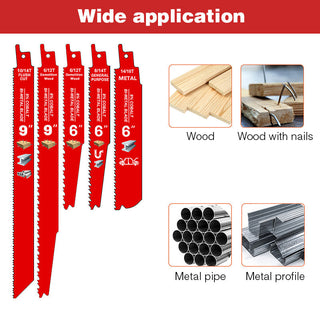 Sakerplus Pack of 6-Inch Metal Sawzall Blades