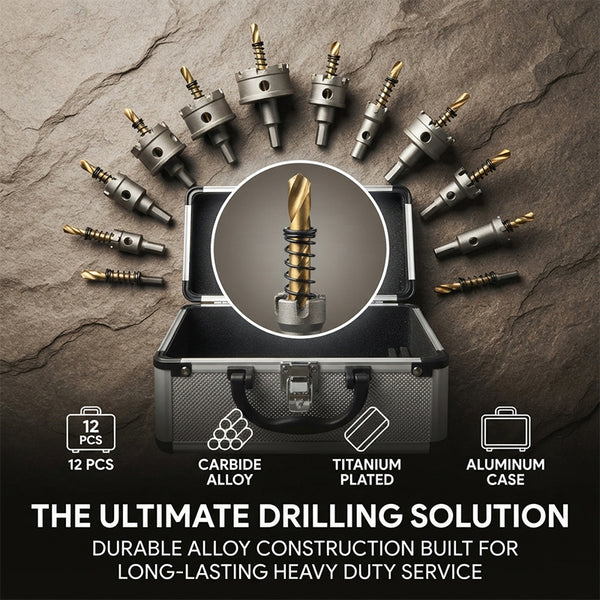 Sakerplus® Carbide Hole Saw Kit 12 Piece