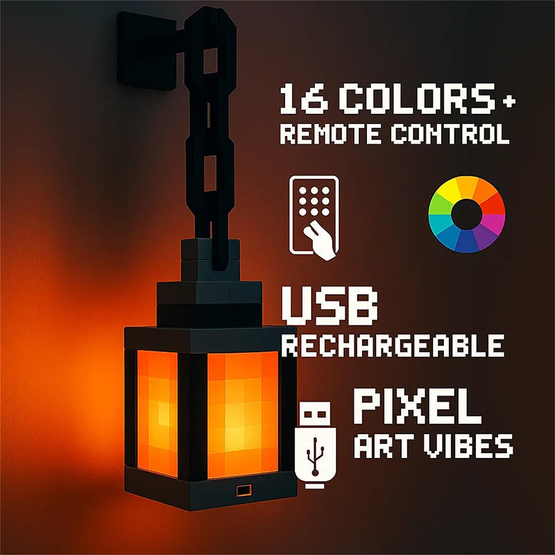 Sakerplus Pixelated Lantern LED Night Light