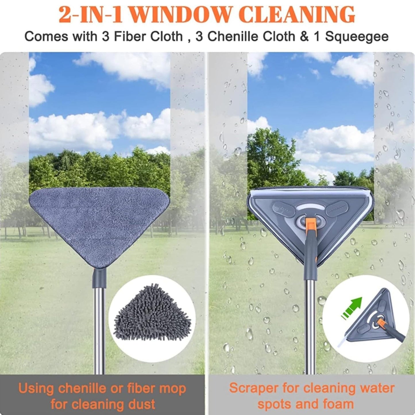 Sakerplus Long-handled wall cleaning mop