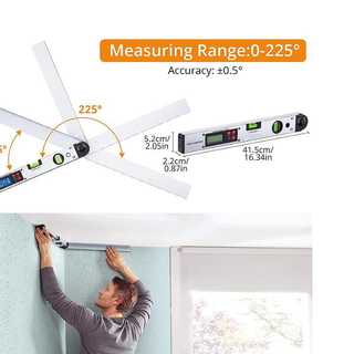 Sakerplus Aluminum Digital Angle Finder Protractor