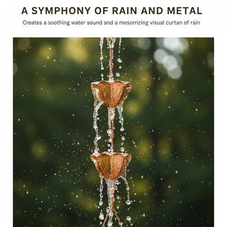 Sakerplus® Nature-Inspired Petal Design Rain Chain